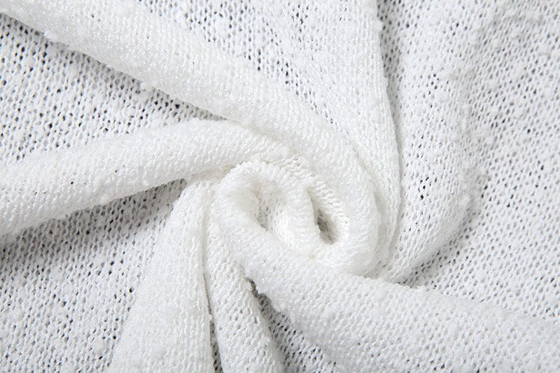 Ensemble jupe taille haute et top manches bouffantes – Look blanc chic d’été MAX FOR ME
