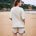 Ensemble short et t-shirt en maille - une allure chic et décontractée - MAX FOR ME MAX FOR ME