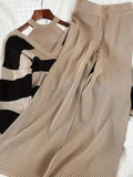Ensemble tricot rayé femme col montant pantalon côtelé - confort optimal - MAX FOR ME MAX for ME