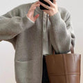 Gilet zippé en maille douce - le confort essentiel Gris foncé / S MAX FOR ME