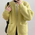 Gilet zippé en maille douce - le confort essentiel Jaune / S MAX FOR ME