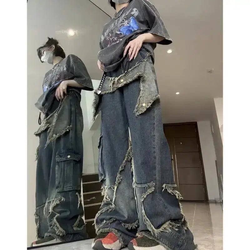 MAX for ME Jeans Jean découpé avec détails effilochés étoilés