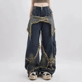 MAX for ME Jeans 36 Jean découpé avec détails effilochés étoilés