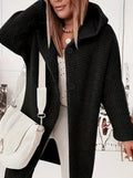 Manteau à capuche effet mouton - chaleur et confort au quotidien - MAX FOR ME Noir / S MAX FOR ME