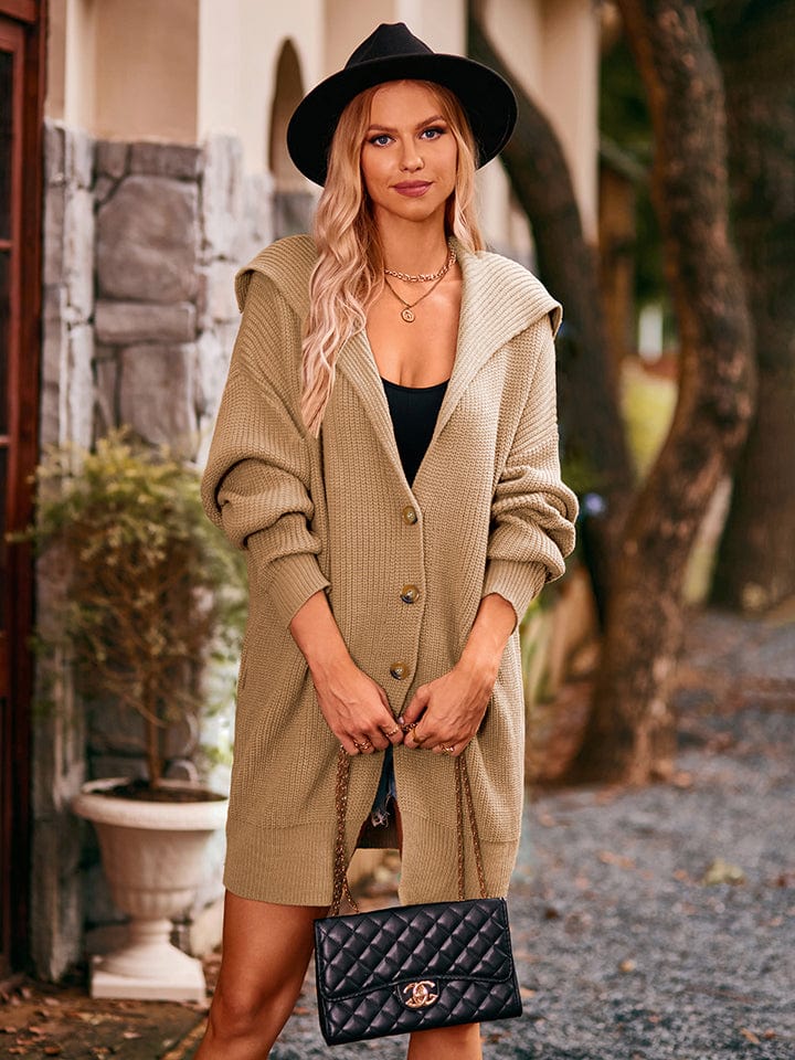 Manteau léger de mi-saison à capuche - un style chic et fonctionnel - MAX FOR ME Marron / S MAX FOR ME