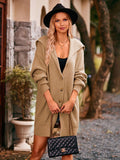 Manteau léger de mi-saison à capuche - un style chic et fonctionnel - MAX FOR ME Marron / S MAX FOR ME