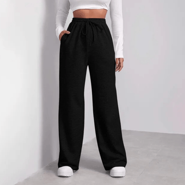 Pantalon large en molleton - confort et style décontracté - MAX FOR ME Noir / S MAX FOR ME