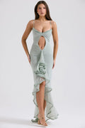 MAX for ME 34/36 / Vert Clair Robe Clara sans manches Elégante et Sexy