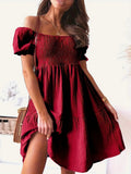 Robe courte épaules dénudées – coupe fluide et style bohème estival MAX FOR ME