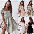 Robe courte épaules dénudées – coupe fluide et style bohème estival MAX FOR ME
