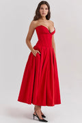 MAX for ME Robe Daphne avec Corsage Structuré et Jupe Volumineuse