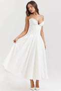 MAX for ME Robe Daphne avec Corsage Structuré et Jupe Volumineuse