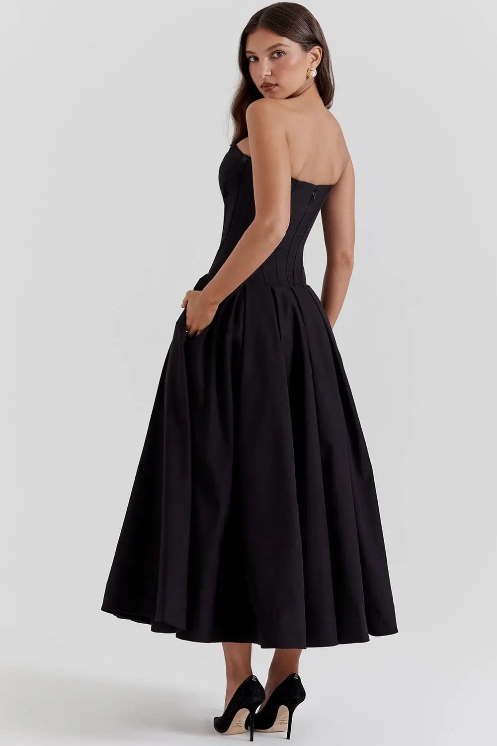 MAX for ME Robe Daphne avec Corsage Structuré et Jupe Volumineuse