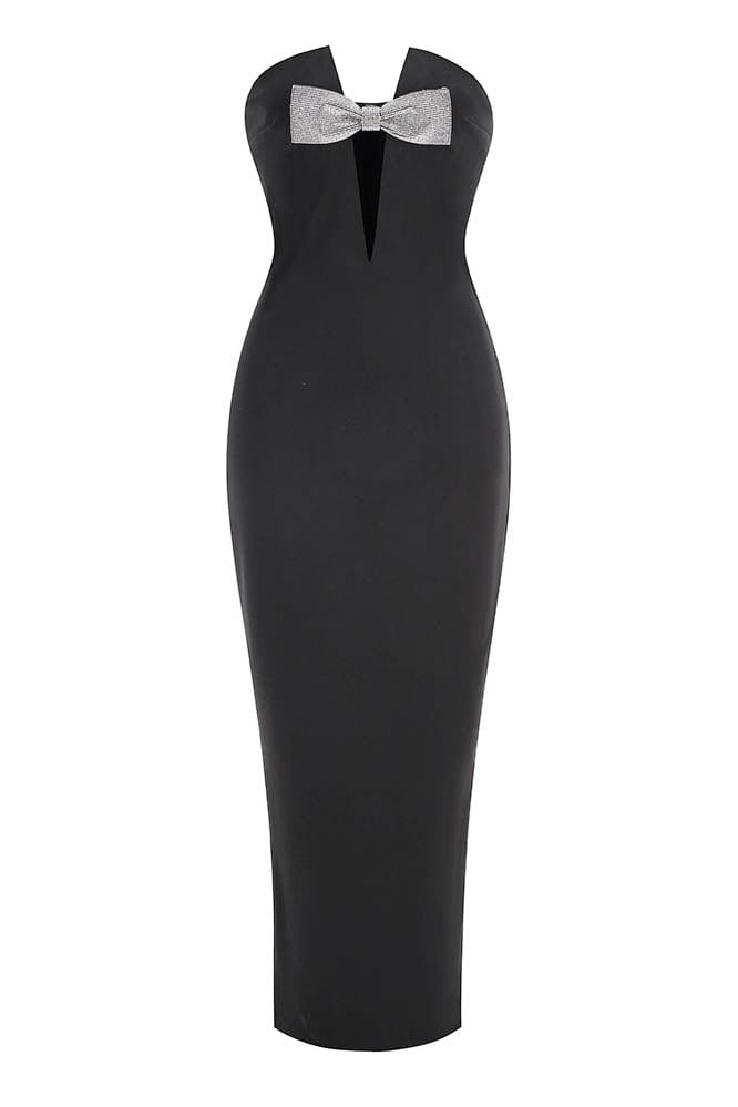 Robe de Soirée Chic Longue avec Silhouette Sculptée et Design Minimaliste – Élégance pour Événements Spéciaux MAX FOR ME