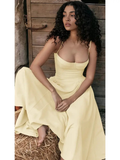 MAX for ME Jaune citron / 36 Robe de Soirée Élégante pour Femme