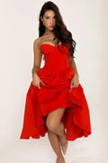 MAX for ME Robe Lilas en twill doux avec jupe volumineuse