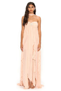 MAX for ME Robe longue Elisa avec volants et dos nu