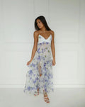 MAX for ME Robe longue Ella en georgette légère avec volants