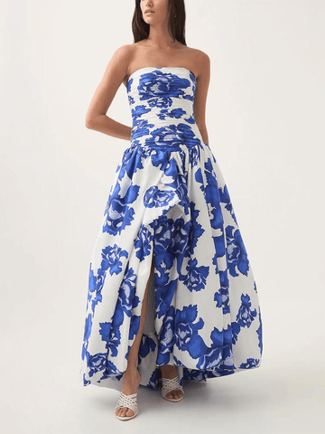 Robe Longue Femme Imprimée Sans Bretelles MAX FOR ME