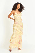 MAX for ME Robe longue Maya avec volants asymétriques