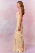 MAX for ME Robe longue Maya avec volants asymétriques