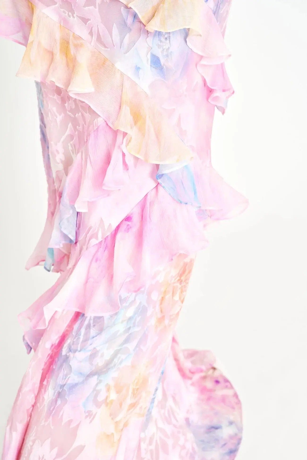MAX for ME Robe longue Maya avec volants asymétriques