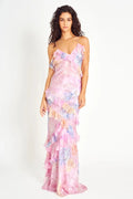 MAX for ME Robe longue Maya avec volants asymétriques