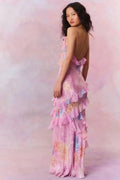 MAX for ME Robe longue Maya avec volants asymétriques