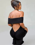 MAX for ME Robe longue sans bretelle - Dos nu en V