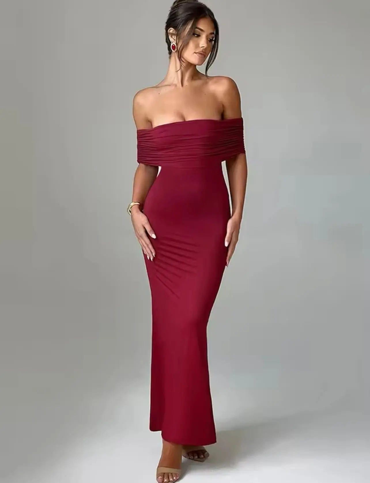 MAX for ME Robe longue sans bretelle - Dos nu en V