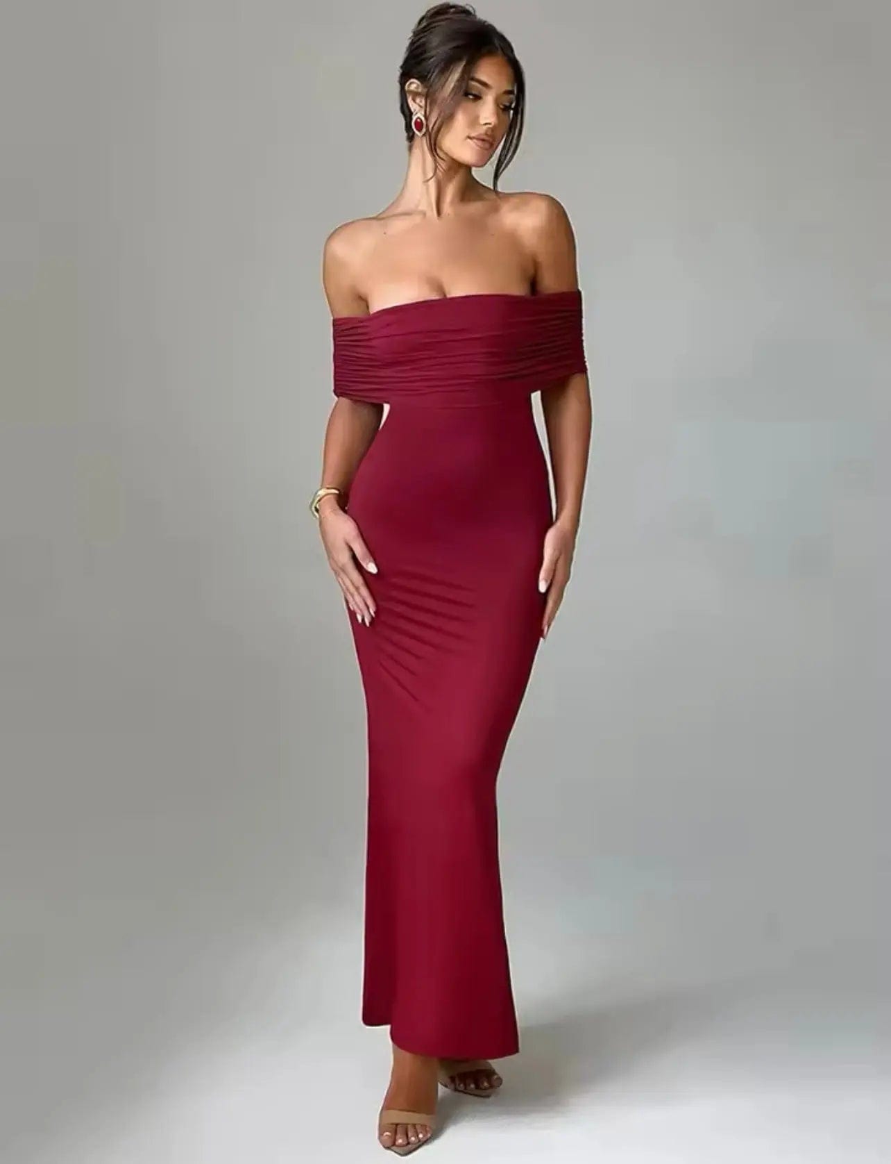 MAX for ME Robe longue sans bretelle - Dos nu en V