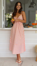 Robe maxi rayée à bretelles fines – Élégance estivale fluide MAX FOR ME