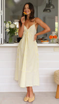 Robe maxi rayée à bretelles fines – Élégance estivale fluide MAX FOR ME
