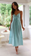 Robe maxi rayée à bretelles fines – Élégance estivale fluide MAX FOR ME