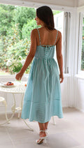 Robe maxi rayée à bretelles fines – Élégance estivale fluide MAX FOR ME