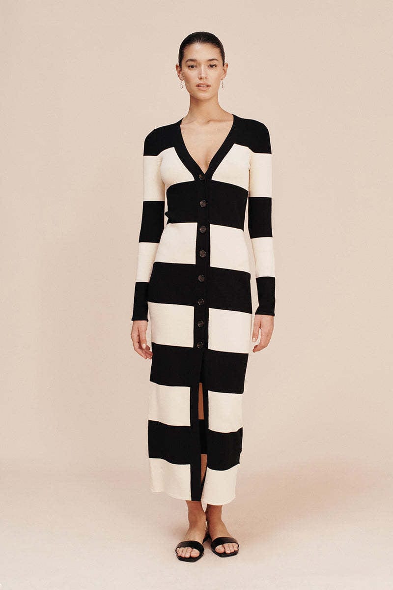 Robe maxi rayée à bretelles fines – Style Estival Décontracté MAX FOR ME