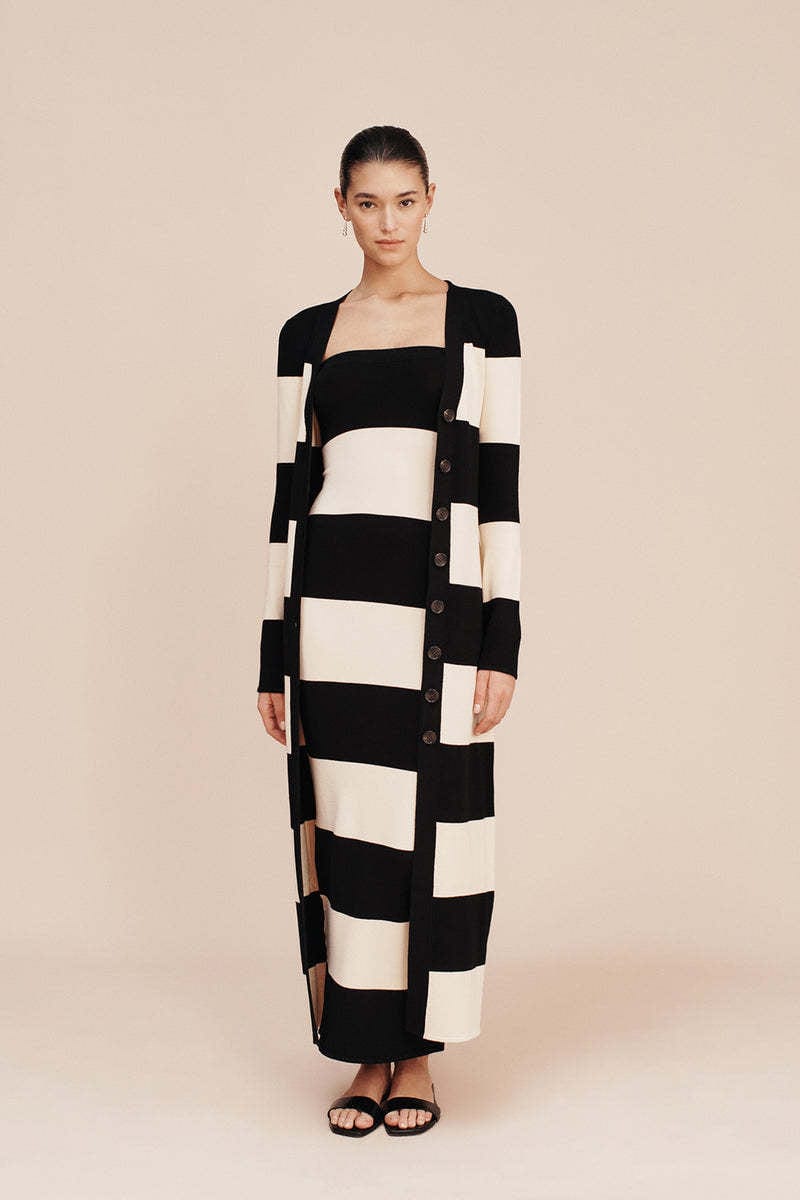 Robe maxi rayée à bretelles fines – Style Estival Décontracté MAX FOR ME