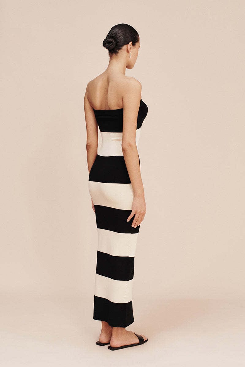 Robe maxi rayée à bretelles fines – Style Estival Décontracté MAX FOR ME
