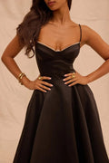 MAX for ME Robe midi Clara en satin duchesse avec corsage et jupe en tulle