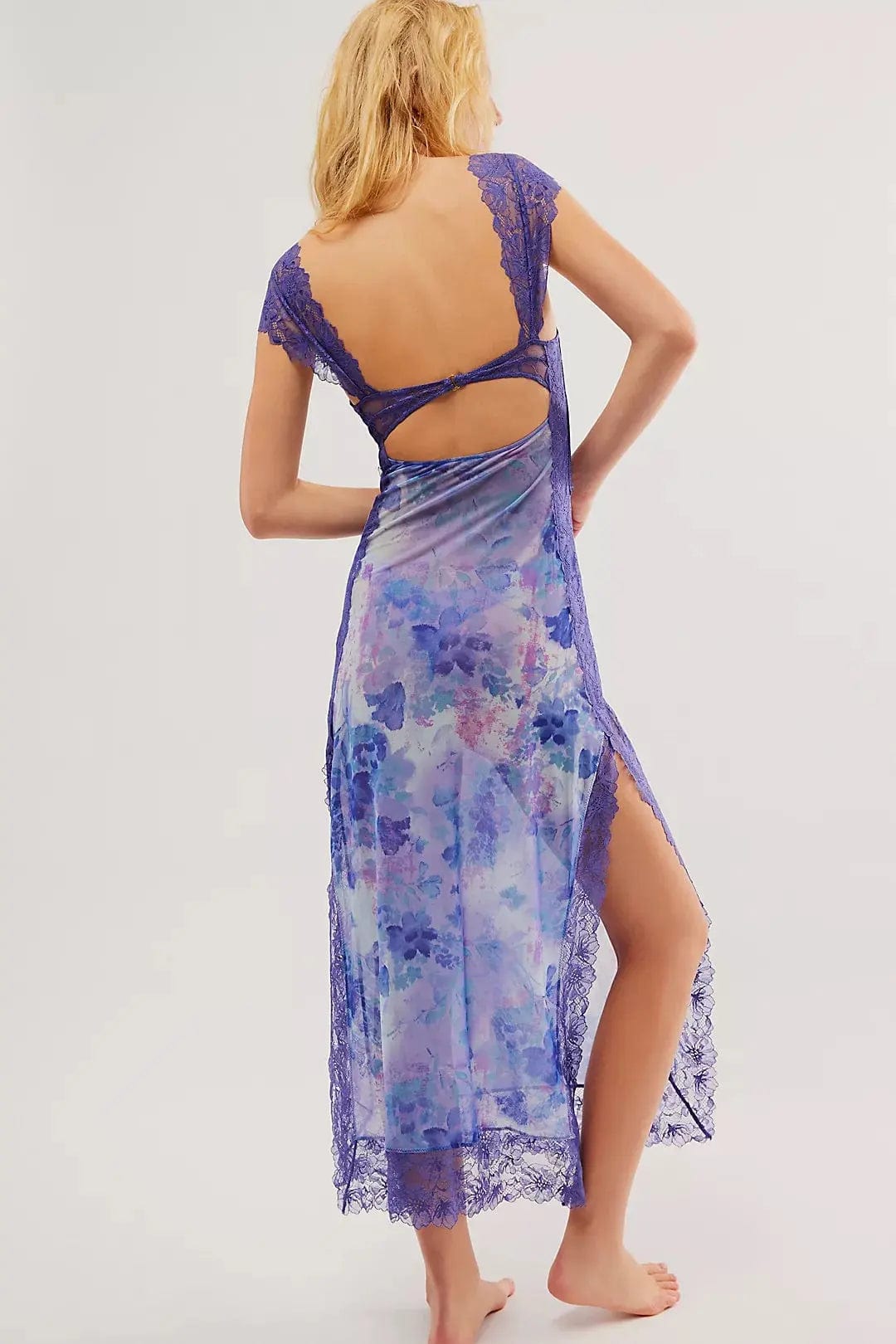 MAX for ME Robe midi Élise fluide avec découpes et volants