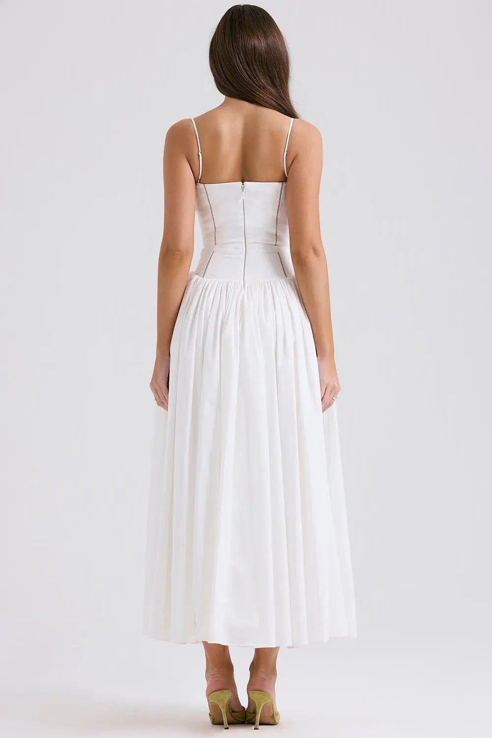 MAX for ME Robe midi Élodie avec bretelles ajustables et jupe fluide