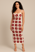 Robe Midi Femme Fleurie Tricot Chic MAX FOR ME