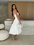 Robe Midi Tube d’Été – Coupe Bustier Évasée et Élégance Saisonnière MAX FOR ME