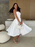 Robe Midi Tube d’Été – Coupe Bustier Évasée et Élégance Saisonnière MAX FOR ME