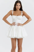 MAX for ME Robe Mini Romantique avec Corsage et Dentelle
