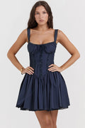MAX for ME Robe Mini Romantique avec Corsage et Dentelle