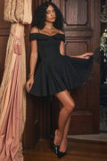 MAX for ME robes Robe mini Clara avec corset et col épaules dénudées