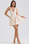 MAX for ME robes Robe mini Selena à col halter et bas plissé