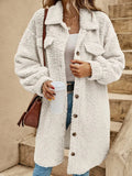 Veste-chemise longue effet mouton - chaleur et style cocooning - MAX FOR ME Blanc Cassé / S MAX FOR ME