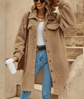 Veste-chemise longue effet mouton - chaleur et style cocooning - MAX FOR ME MAX FOR ME
